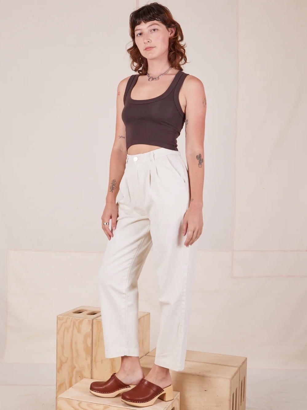 Big Bud Press Trouser Pant - Vintage Tee White